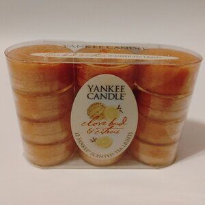 Yankee Candle Scented Tealight Candles Clove Bud & Citrus 12 Pack Lot BNIP